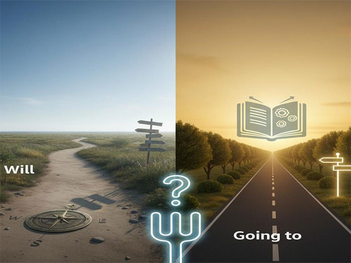 تفاوت کاربردهای going to و will در انگلیسی